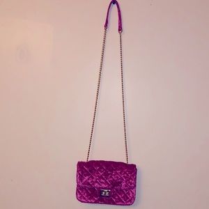 Forever21 Magenta velvet purse